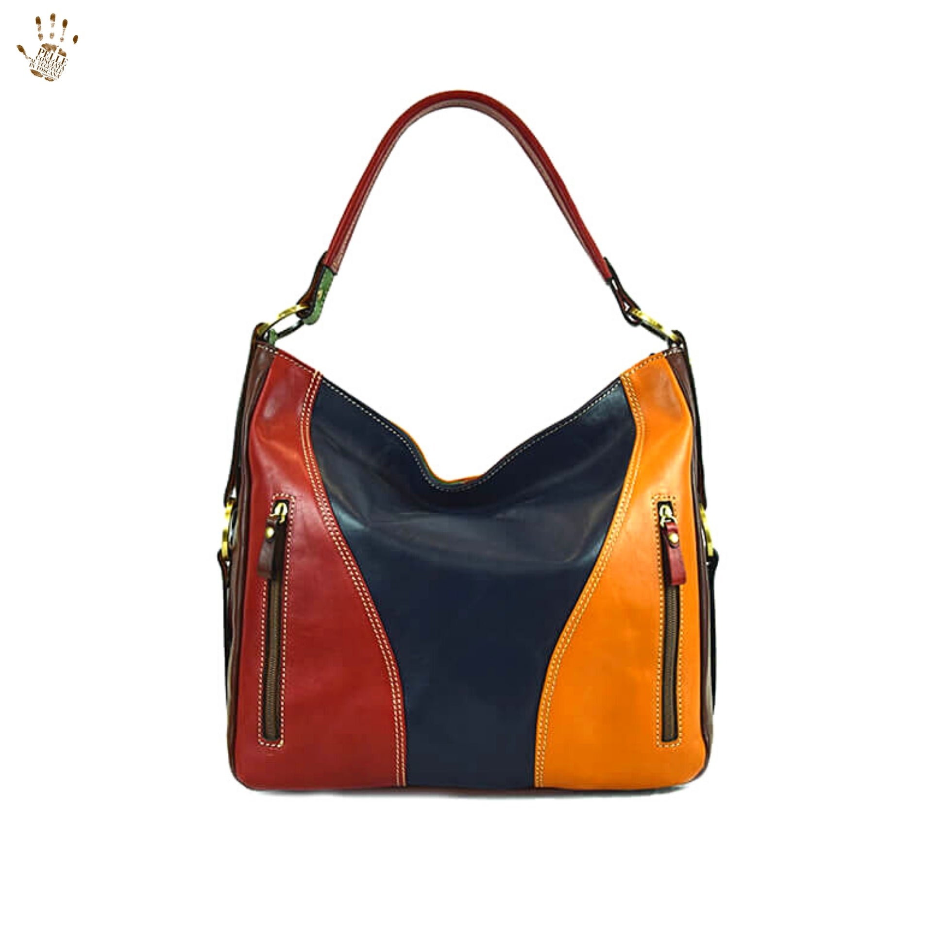 Italian Leather Bag Multicolor Leather Shoulder bag Made in Italy –  LEATHERFLO