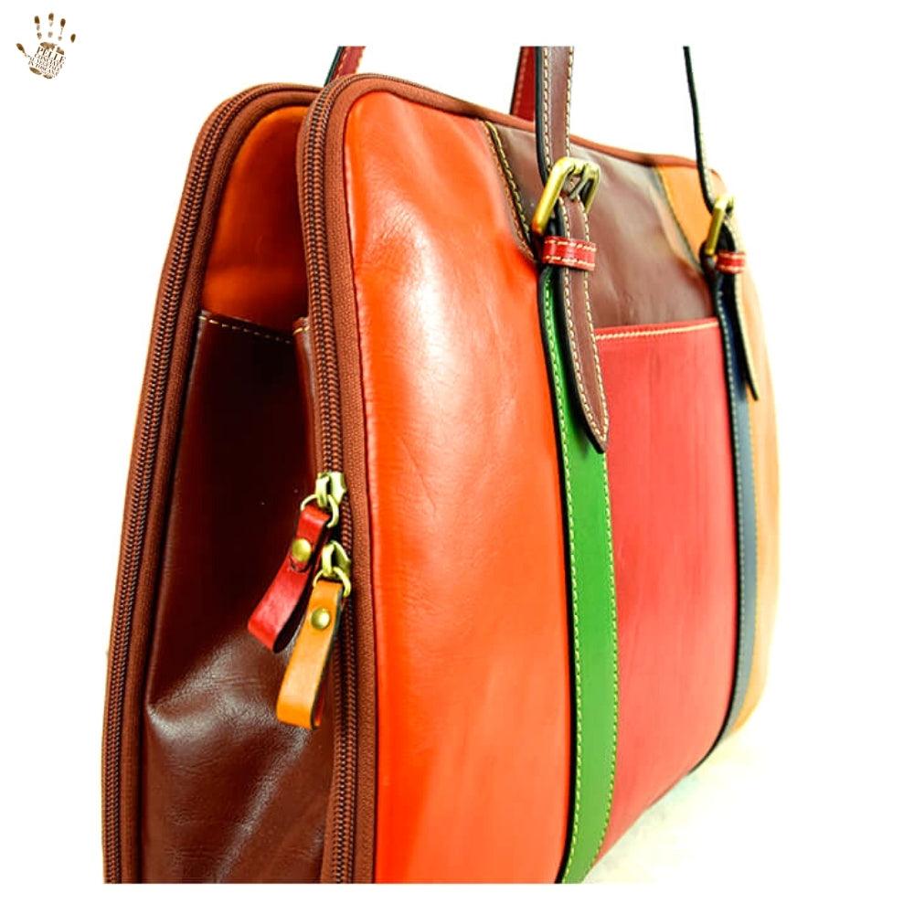 Italian Leather Bag Multicolor Leather Shoulder bag Made in Italy –  LEATHERFLO